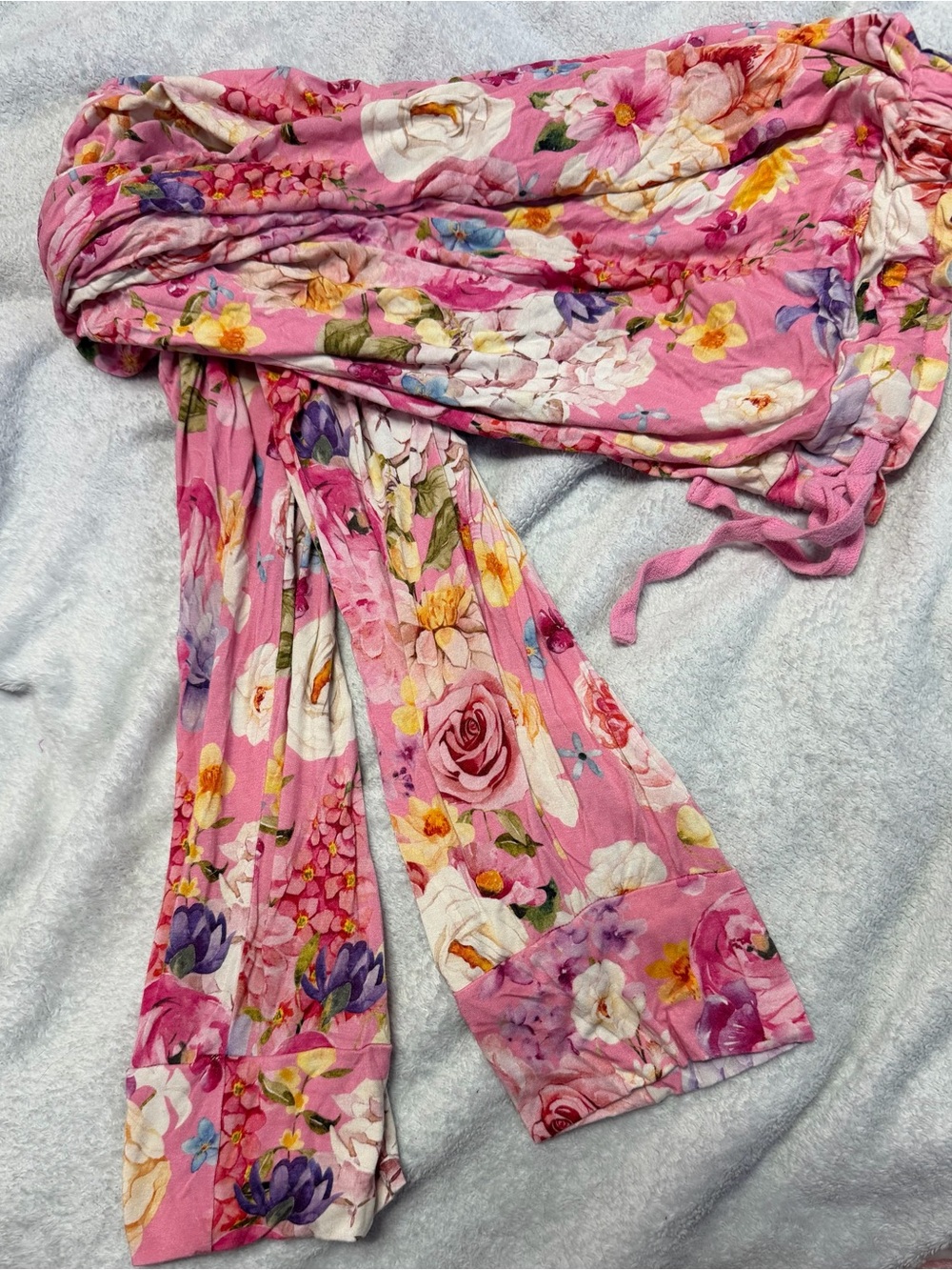 Posh Peanut PJ Pants-Pink Floral Print xxl